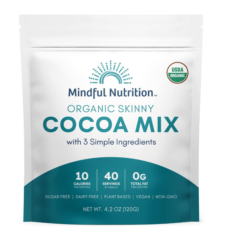 Mindful Nutrition Organic Skinny Hot Cocoa Mix 40 Servings Sugar