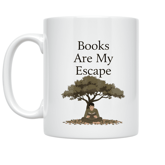 Mindful Reading Design - Book Lover - 11 oz Ceramic Coffee Mug