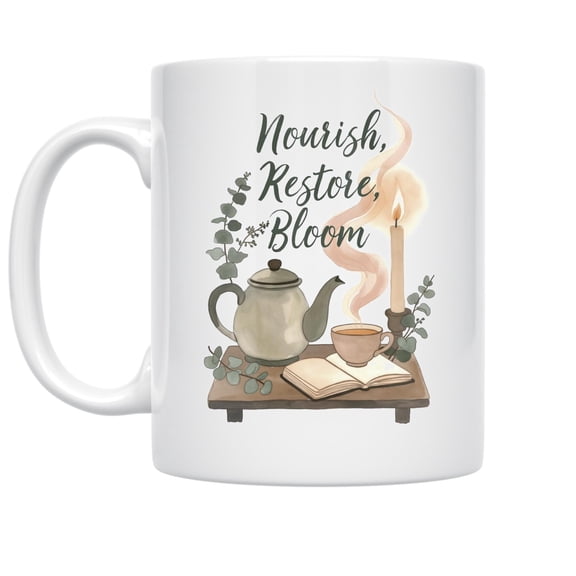 Mindful Sip Wellness Mug - Self-Care Enthusiast - 11 oz Ceramic Coffee Mug