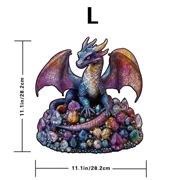 Mindful Zen Dragon Wood Puzzle for Adults, Complex Irregular Jigsaw with Hidden Fragments for Deep Relaxation and Digital Detox, High-Performance Mental Vitality Gift