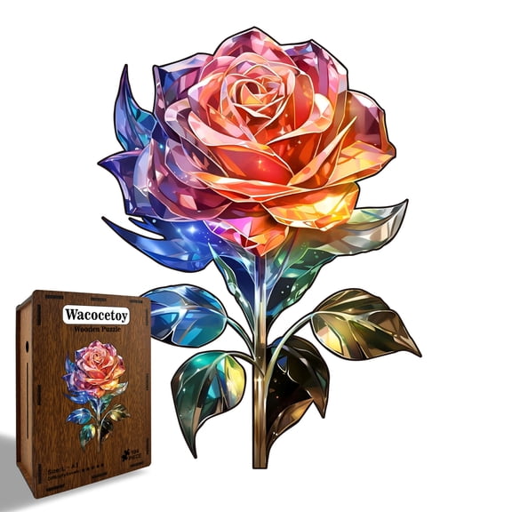 Mindful Zen Floral Wood Puzzle for Adults, Complex Irregular Jigsaw with Hidden Surprises for Deep Relaxation and Digital Detox, High-Performance Mental Vitality Gift