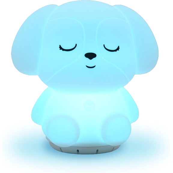 Mindfulness 'Breathing Puppy' | 4-7-8 Guided Visual Meditation Breathing Light | 3 in 1 Device with Night Light & Noise Machine for ADHD Anxiety Stress Relief Sleep - Gift for Kids Adult Women Men