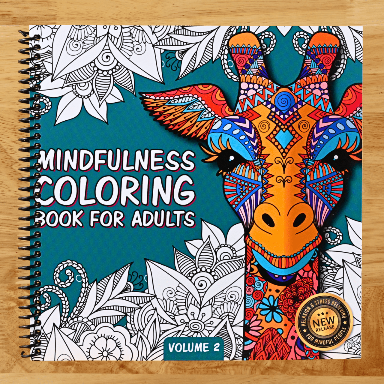 Mindfulness Coloring Book For Adults: For Mindful People | Feel the Zen With Stress Relieving Designs Animals, Mandalas, Zentangle Nature Art (Spiral Bound)