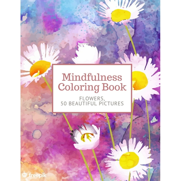 Coloring Flowers For Adults Book Relieve Stress & Improve Focus