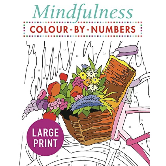 Pre-Owned Mindfulness Colour-by-Numbers Large Print (Arcturus Large Print Colour by Numbers Collection, 2) Paperback