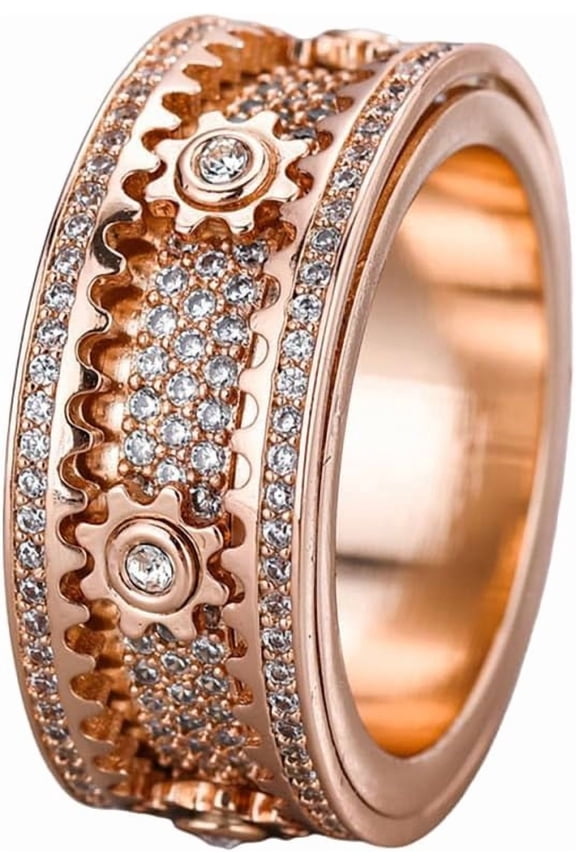 Mindfulness Rings for Women, Fidget Ring, Adjustable Anti-Anxiety Fidget Rings, Menopause and Stress Ring, Calm & Everyday Wear