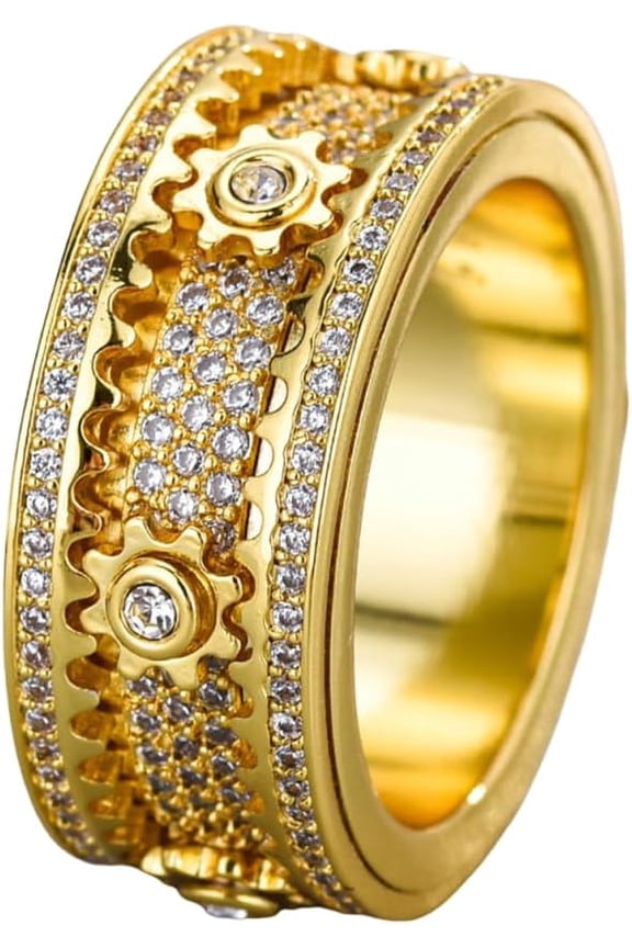 Mindfulness Rings for Women, Fidget Ring, Adjustable Anti-Anxiety Fidget Rings, Menopause and Stress Ring, Calm & Everyday Wear
