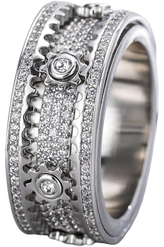 Mindfulness Rings for Women, Fidget Ring, Adjustable Anti-Anxiety Fidget Rings, Menopause and Stress Ring, Calm & Everyday Wear