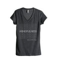 thumbnail image 1 of Mindfulness Women's Fashion Relaxed V-Neck T-Shirt Tee Charcoal Grey 2X-Large, 1 of 5