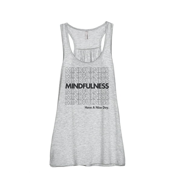 Mindfulness Women's Fashion Sleeveless Flowy Racerback Tank Top Sport Grey Medium