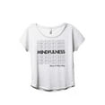 thumbnail image 1 of Mindfulness Women's Fashion Slouchy Dolman T-Shirt Tee Heather White Large, 1 of 4