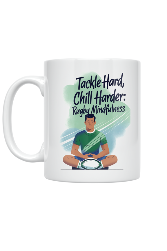 Mindfulness in Sports - Rugby Player - 11 oz Ceramic Coffee Mug