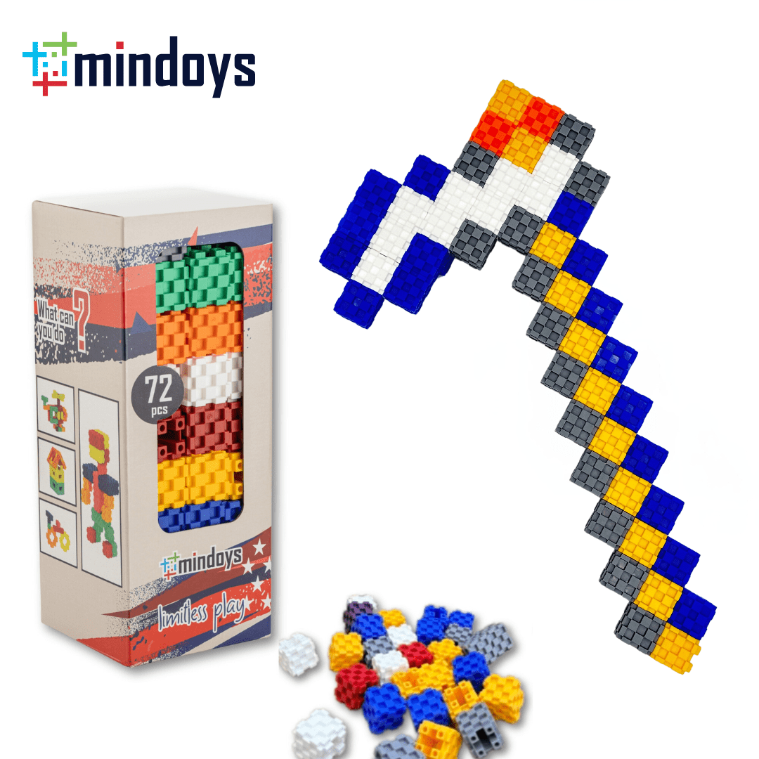 S Building Blocks Mindoys Building Block Toy for Kids, 72 Pcs STEM Learning, Creativity ...