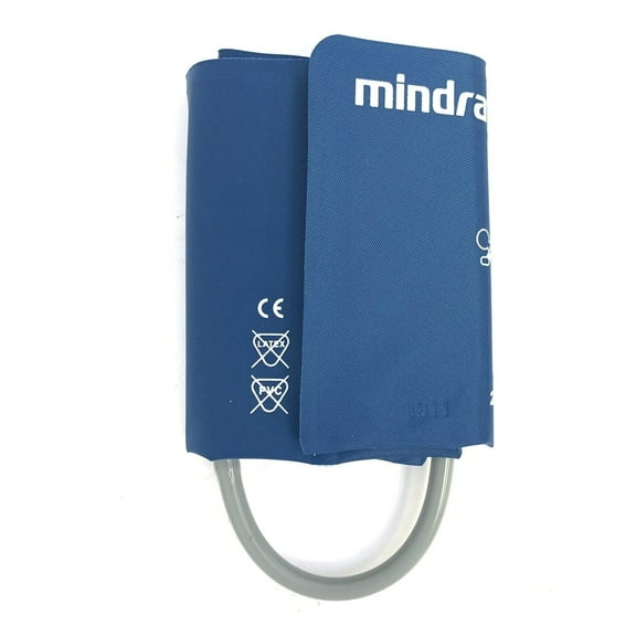Mindray Adult Long Cuff Arm Reusable Blood Pressure Cuff 115-027718-00 Blue 1 Each