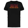 thumbnail image 1 of Minds Need Techno Music Men's Black T-shirt, 1 of 2