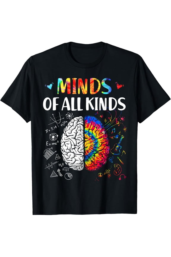 Minds of all kinds Neurodiversity Autism Awareness ADHD ASD T-Shirt