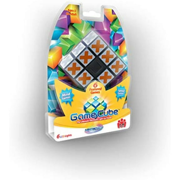 Mindscope Cube Electronic Game Light Up Puzzle with 6 Featured Mind/Speed Games