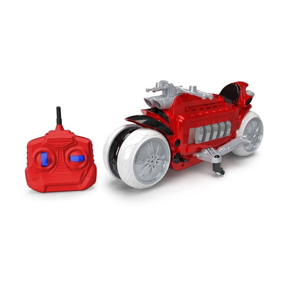 Mindscope Red HoverCycle Radio Control Stunt Action Light Up LED Vehicle 27 MHz