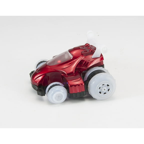 Mindscope Red Hoverquad Mini Radio Control Stunt Action Light Up LED Vehicle 27 MHz