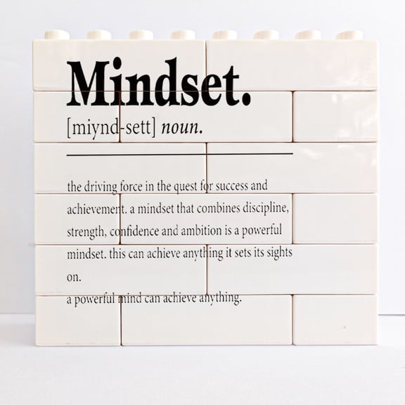 Mindset Inspirational Building Bricks Blocks Puzzles Signs - Inspirational Gifts Inspirational Wall Decor For Office Inspirational Desk Decor Mindset Wall Art Growth Mindset Classroom Decor