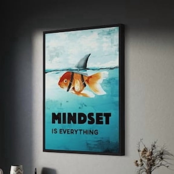 Mindset Is Everything Motivational Poster, Poster Home Decor, Poster Only