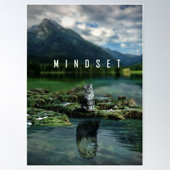 Mindset Is Everything Motivational Poster Poster Wall Art, Modern Wall Decor For Living Room Bedroom, 8x12 UNFRAMED
