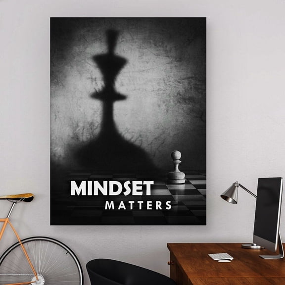 Mindset Matters Motivational Chess Inspirational Success Quote Poster