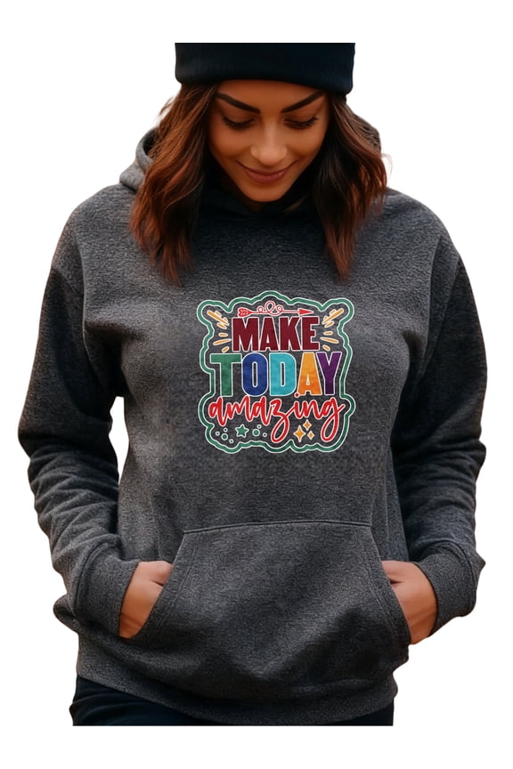 Mindset Motivational Hoodie for Men Women, Inspirational Pullover Hooded Sweatshirt, Cozy Cotton Poly Blend, Positive Casual Outfit