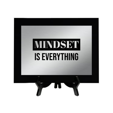 Mindset is Everything, 10x8 Decorative Wall Plaque | Easel Mount Option | Inspirational Affirmation Wall Art