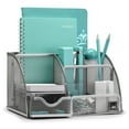 thumbnail image 1 of Mindspace Desk Organizer 6 Compartments with Drawer for Office Supplies and Accessories Room Organizers Silver, 1 of 9