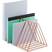 Mindspace File Organizer Triangle Shaped Desktop Organizers File Holder for Desk Office Organization Rose Gold