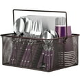 thumbnail image 1 of Mindspace Utensil Holder with 4 Compartments Kitchen Organization for Utensils Seasoning Organizer Bronze, 1 of 9