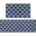 thumbnail image 1 of Mindunm Modern Navy Kitchen Mat, 17" x 47" + 17" x 30", Non-Slip (2 Count), 1 of 6
