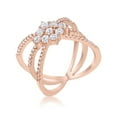 thumbnail image 1 of Mindy 0.8 CT Cubic Zirconia Rose Gold Delicate Triple Wrap Ring - Size 5, 1 of 1