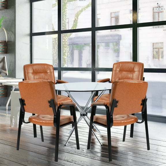 Mindy Guest Chair, Set of 4-Fabric:Caramel