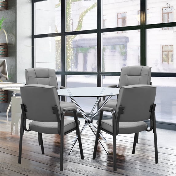 Mindy Guest Chair, Set of 4-Fabric:Gray