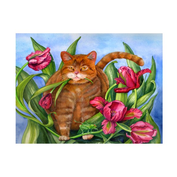 Mindy Lighthipe Artist LLC 'Tango In The Tulips' Canvas Art