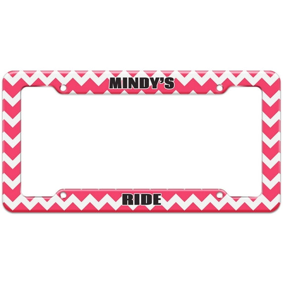 Mindy's Ride - Plastic License Plate Frame