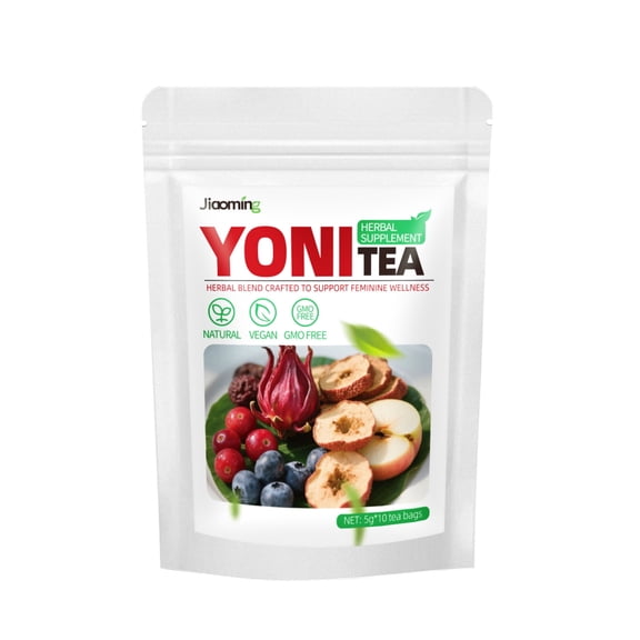 MindyLLL Organic Yoni Tea Bags for Women | Raspberry Leaf, Rose Petal & Chamomile Blend | Natural Support for Monthly Cycle Comfort Pyramid Tea Bags (10 Count)