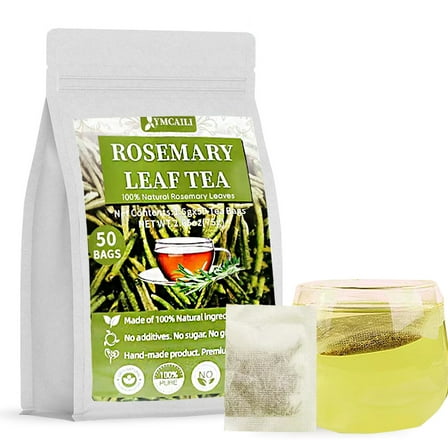MindyLLL Premium Rosemary Leaf Tea Bags - Natural Herbal Infusion, Caffeine-Free for Mental Clarity & Digestive Comfort, Chines Herbal Tea Bgas (50 Count)
