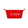 thumbnail image 1 of Be Mine Red Oval Bucket with Handle Sentiment Plastic Buckets Handles Gifts Gift Baskets Storage Organizer Containers Party Favor Valentine’s Day Holiday Themed Plastic Buckets Decorations, 1 of 2