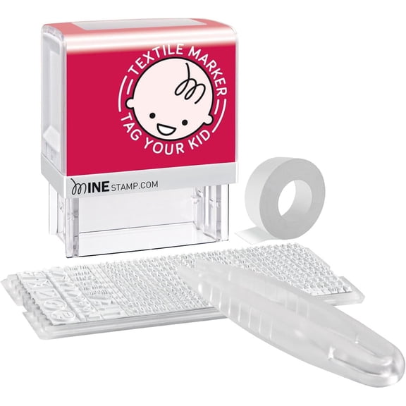 Mine Stamp/Custom Clothing and Book Marker/Rubber Stamper with Ink Cartridge/Personalized Compact Labeling Tool/Custom Name Stamp for Clothes