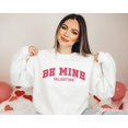 thumbnail image 1 of Be Mine Valentine Varsity Sweatshirt, Trendy Valentine's Day Sweatshirt for Women, Womens Valentine Sweater, Valentine Shirt, Vday Shirt TSHIRT All Size S-5XL, 1 of 5