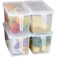 MineDecor Plastic Storage Containers Square Food Storage Organizer