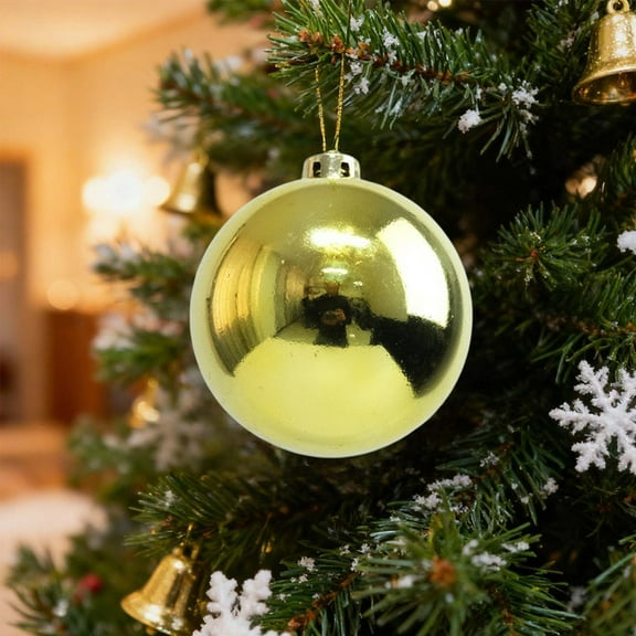Mineart 2025 Christmas 4.72 Inch (120mm) Commercial Grade Decorations Shatterproof Plastic Spherical Design for Indoor And Outdoor Home Holiday Clearance Use