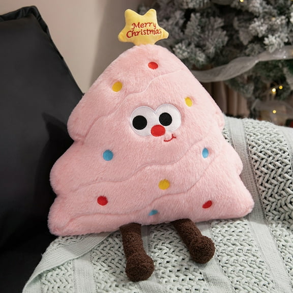 Mineart 20Inch Cute Christmas Tree Pillow Plush Toy, Soft Home Cushion and Holiday Ornament, comfortable Decor that Blends Function with Festive Charm