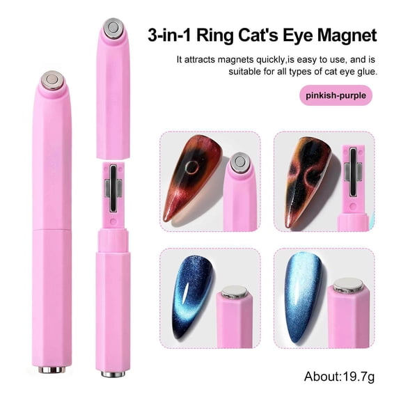 Mineart 3 In 1 Multi Function Nail Magnet Pen Strong Magnetic Force For Cat Eye Nail Art Daily Manicure Salon Use