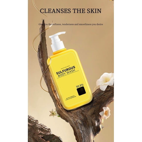 Mineart 3-In-1 Sulfur Body Wash Face Hair & Body Cleansing Anti-Mite Daily Care 10.14 Fl Oz