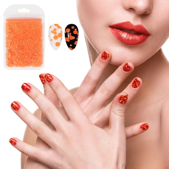 Mineart 3 Pcs Fluorescent Round Nail Glitter Sequins Sparkling For Daily Manicure And Decoration