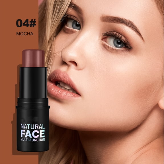 Mineart 3D Highlighter Contour & Blush Stick Combo, Creamy Buildable Formula Brightens Cheeks & Defines Face, Multi Use for All Day Natural Makeup